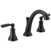 DELTA Woodhurst Two Handle Widespread Bathroom Faucet — Matte Black