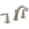 DELTA Woodhurst Two Handle Widespread Bathroom Faucet — Stainless