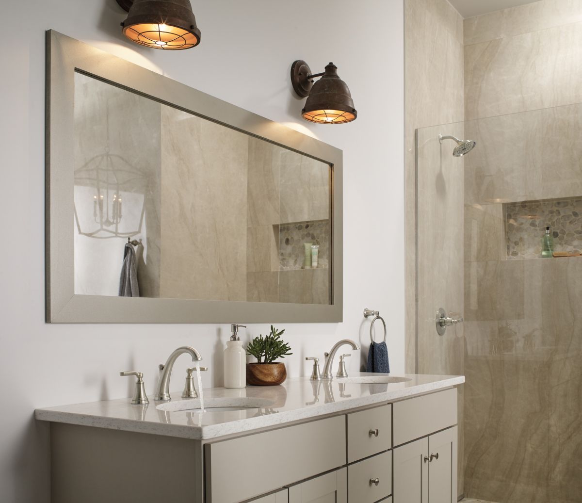 DELTA Woodhurst Shower Trim — Stainless