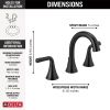 DELTA Kayra Two Handle Widespread Bathroom Faucet — Matte Black
