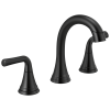 DELTA Kayra Two Handle Widespread Pull-Down Bathroom Faucet — Matte Black