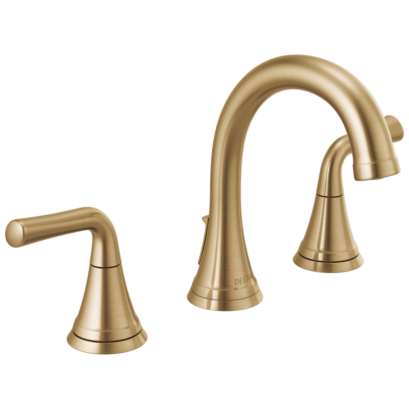 DELTA Kayra Two Handle Widespread Bathroom Faucet — Champagne Bronze