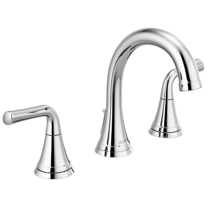 DELTA Kayra Two Handle Widespread Bathroom Faucet — Chrome