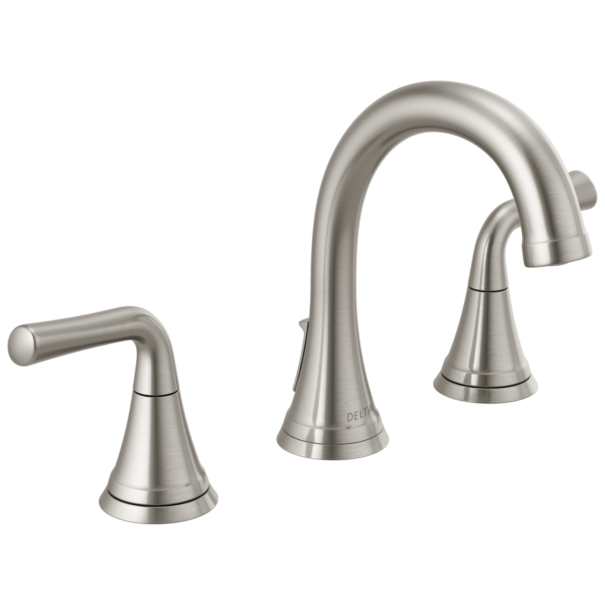 DELTA Kayra Two Handle Widespread Bathroom Faucet — Stainless
