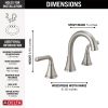 DELTA Kayra Two Handle Widespread Bathroom Faucet — Stainless