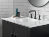 DELTA Saylor Two Handle Widespread Bathroom Faucet — Matte Black