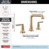 DELTA Saylor Two Handle Widespread Bathroom Faucet — Champagne Bronze