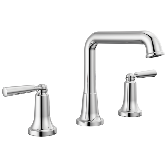 DELTA Saylor Two Handle Widespread Bathroom Faucet — Chrome
