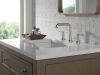 DELTA Saylor Two Handle Widespread Bathroom Faucet — Stainless