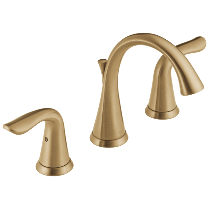 DELTA Lahara Two Handle Widespread Bathroom Faucet — Champagne Bronze