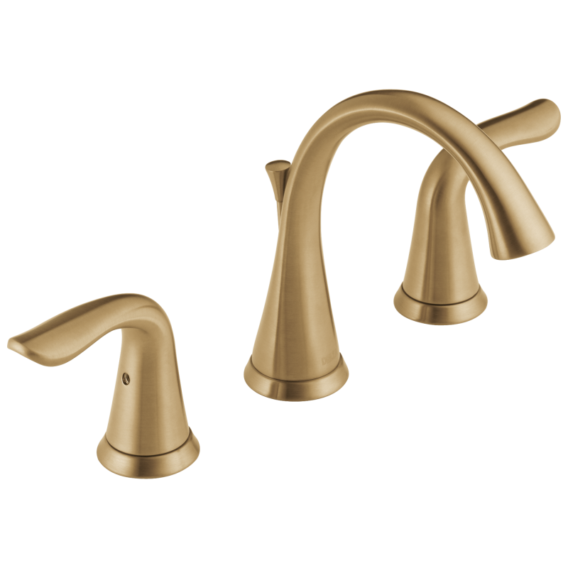 DELTA Lahara Two Handle Widespread Bathroom Faucet — Champagne Bronze