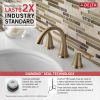 DELTA Lahara Two Handle Widespread Bathroom Faucet — Champagne Bronze
