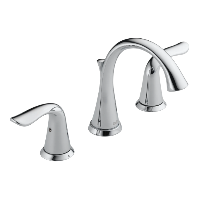 DELTA Lahara Two Handle Widespread Bathroom Faucet — Chrome
