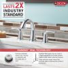 DELTA Lahara Two Handle Widespread Bathroom Faucet — Chrome