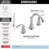 DELTA Lahara Two Handle Widespread Bathroom Faucet — Chrome