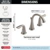DELTA Lahara Two Handle Widespread Bathroom Faucet — Stainless