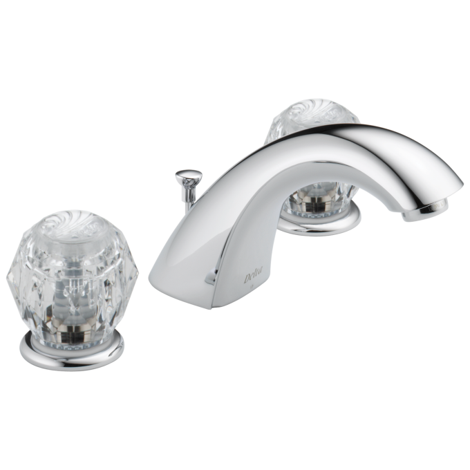 DELTA Classic Two Handle Widespread Bathroom Faucet — Chrome
