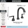 DELTA Bonacci Two Handle Widespread Bathroom Faucet — Matte Black