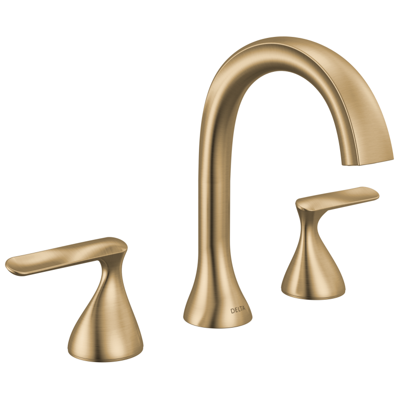 DELTA Bonacci Two Handle Widespread Bathroom Faucet — Lumicoat® Champagne Bronze