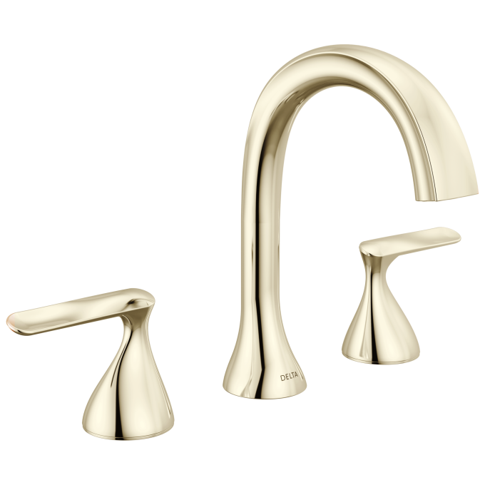 DELTA Bonacci Two Handle Widespread Bathroom Faucet — Lumicoat® Polished Nickel
