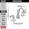 DELTA Dryden Two Handle Widespread Bathroom Faucet — Chrome