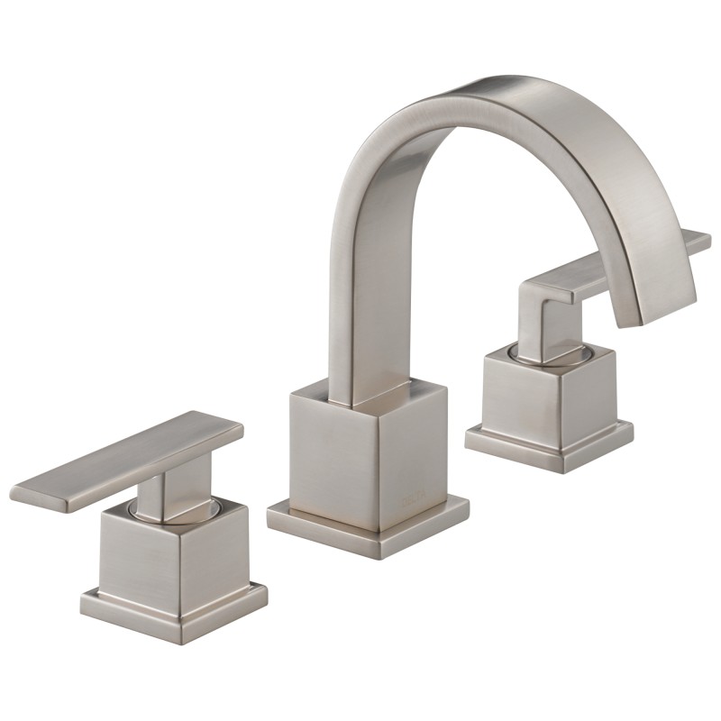 DELTA Vero Two Handle Widespread Bathroom Faucet — Stainless