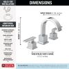 DELTA Vero Two Handle Widespread Bathroom Faucet — Chrome