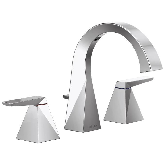 DELTA Trillian Two Handle Widespread Bathroom Faucet — Lumicoat® Chrome