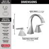 DELTA Trillian Two Handle Widespread Bathroom Faucet — Lumicoat® Chrome
