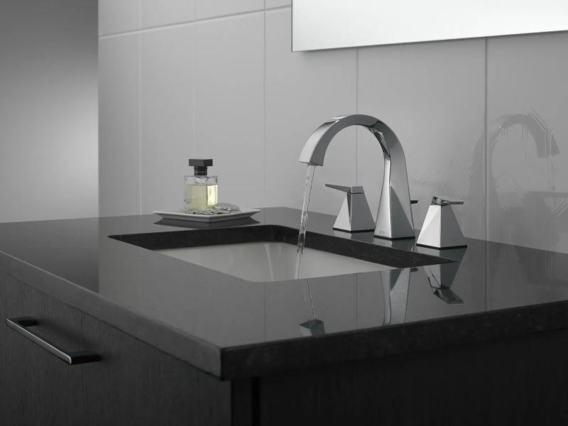 DELTA Trillian Two Handle Widespread Bathroom Faucet — Lumicoat® Chrome