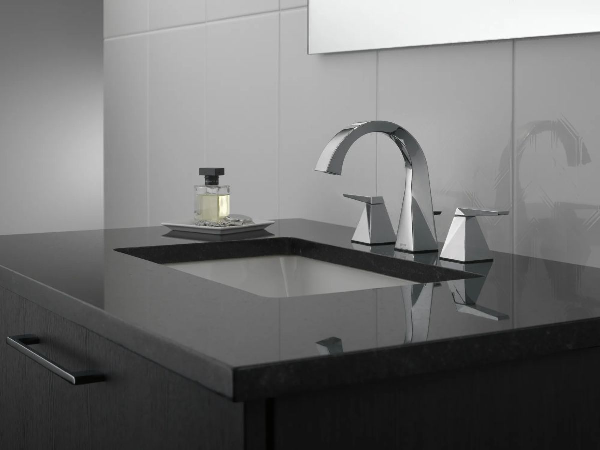 DELTA Trillian Two Handle Widespread Bathroom Faucet — Lumicoat® Chrome