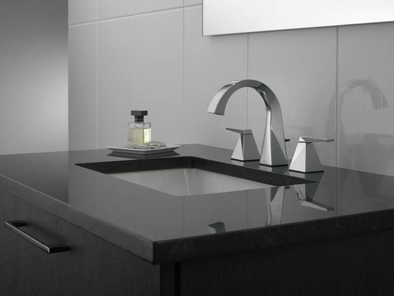 DELTA Trillian Two Handle Widespread Bathroom Faucet — Lumicoat® Chrome