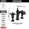 DELTA Dorval Two Handle Widespread Bathroom Faucet — Matte Black