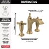 DELTA Dorval Two Handle Widespread Bathroom Faucet — Champagne Bronze