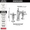 DELTA Dorval Two Handle Widespread Bathroom Faucet — Chrome