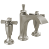 DELTA Dorval Two Handle Widespread Bathroom Faucet — Stainless