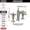 DELTA Dorval Two Handle Widespread Bathroom Faucet — Stainless