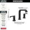 DELTA Tetra Two Handle Widespread Bathroom Faucet — Matte Black