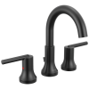 DELTA Trinsic Two Handle Widespread Bathroom Faucet — Matte Black