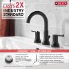 DELTA Trinsic Two Handle Widespread Bathroom Faucet — Matte Black