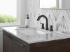 DELTA Trinsic Two Handle Widespread Pull Down Bathroom Faucet — Matte Black