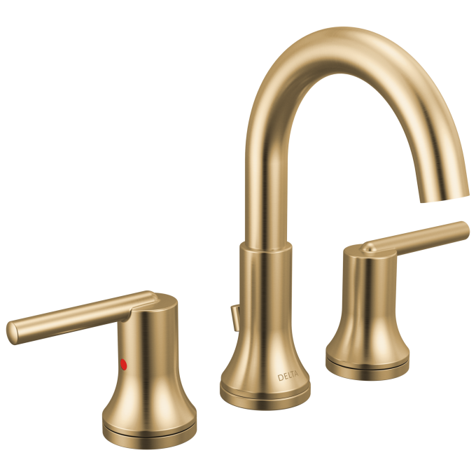 DELTA Trinsic Two Handle Widespread Bathroom Faucet — Champagne Bronze