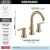 DELTA Trinsic Two Handle Widespread Bathroom Faucet — Champagne Bronze