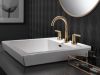 DELTA Trinsic Two Handle Widespread Bathroom Faucet — Champagne Bronze