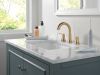 DELTA Trinsic Two Handle Widespread Pull Down Bathroom Faucet — Champagne Bronze