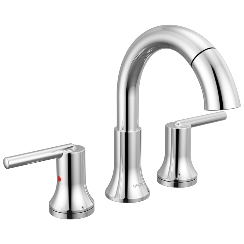 DELTA Trinsic Two Handle Widespread Pull-Down Bathroom Faucet — Chrome