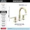 DELTA Trinsic Two Handle Widespread Bathroom Faucet — Polished Nickel