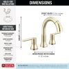 DELTA Trinsic Two Handle Widespread Pull Down Bathroom — Polished Nickel