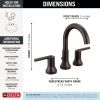 DELTA Trinsic Two Handle Widespread Bathroom Faucet — Venetian Bronze