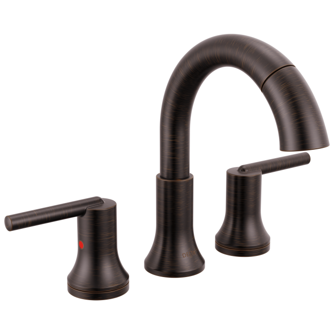 DELTA Trinsic Two Handle Widespread Pull Down Bathroom Faucet — Venetian Bronze